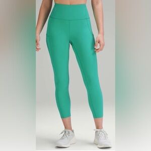 NWOT NEW Lululemon Fast and Free High-Rise Crop 23" Kelly Green